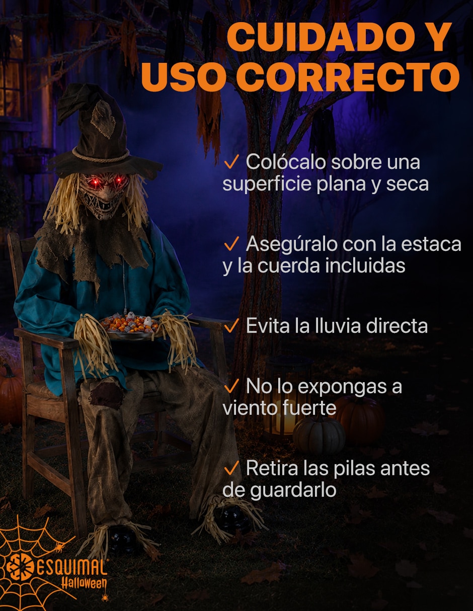 Figura decorativa Muñeco Interactivo de Terror con forma de espantapájaros 5