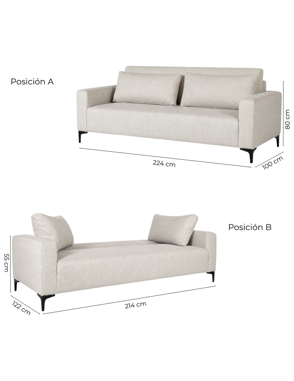 Sofá cama Sabina de madera pino 10