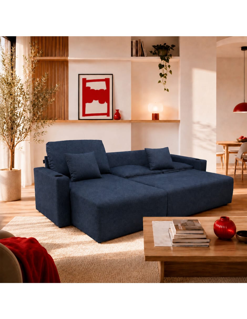 Sofá cama armable de madera 4