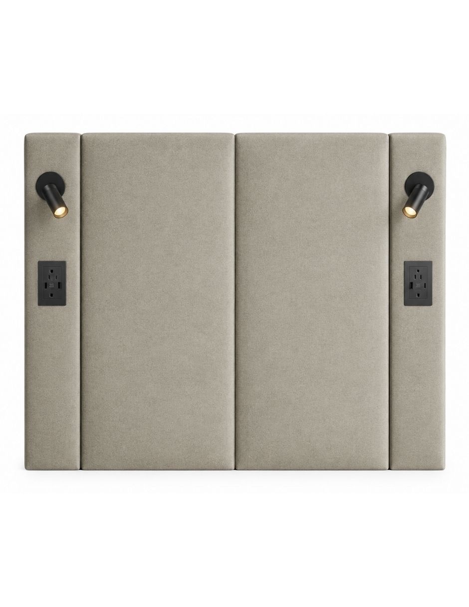 Cabecera armable design luxury lighting de tela