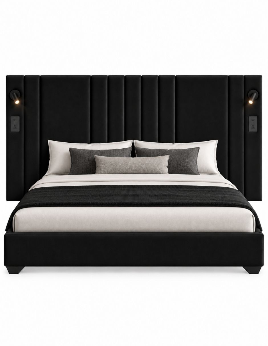 Cabecera armable design luxury lighting de tela 8