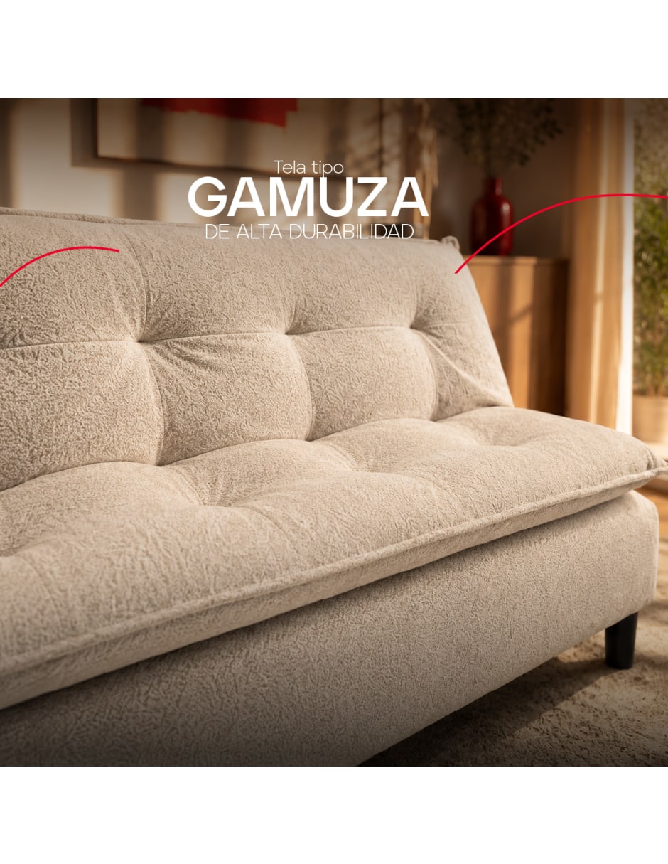 Sofá cama armable de madera pino 2