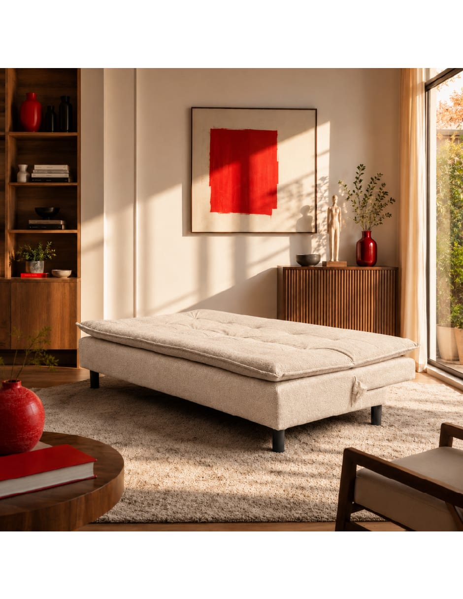 Sofá cama armable de madera pino 6
