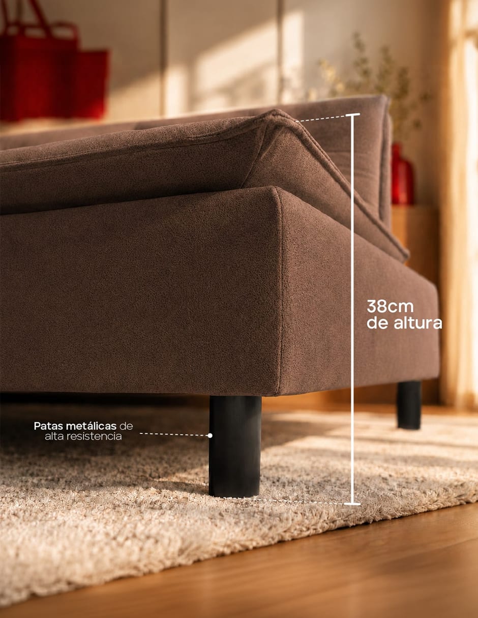 Sofá cama armable de madera pino 3