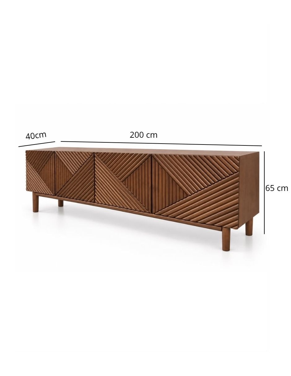 Mueble de tv de madera parota