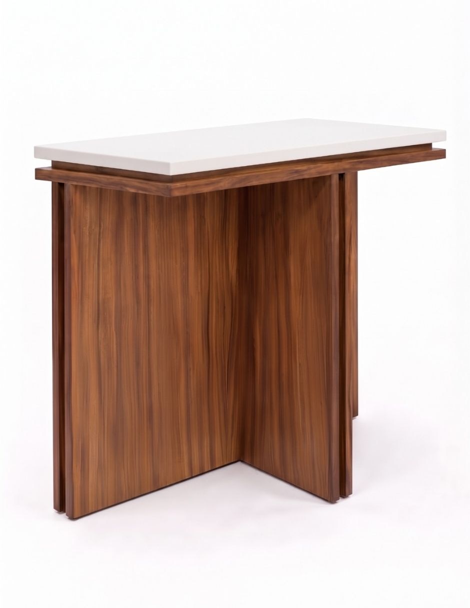 Mesa lateral No Nara Cuarzo de Madera