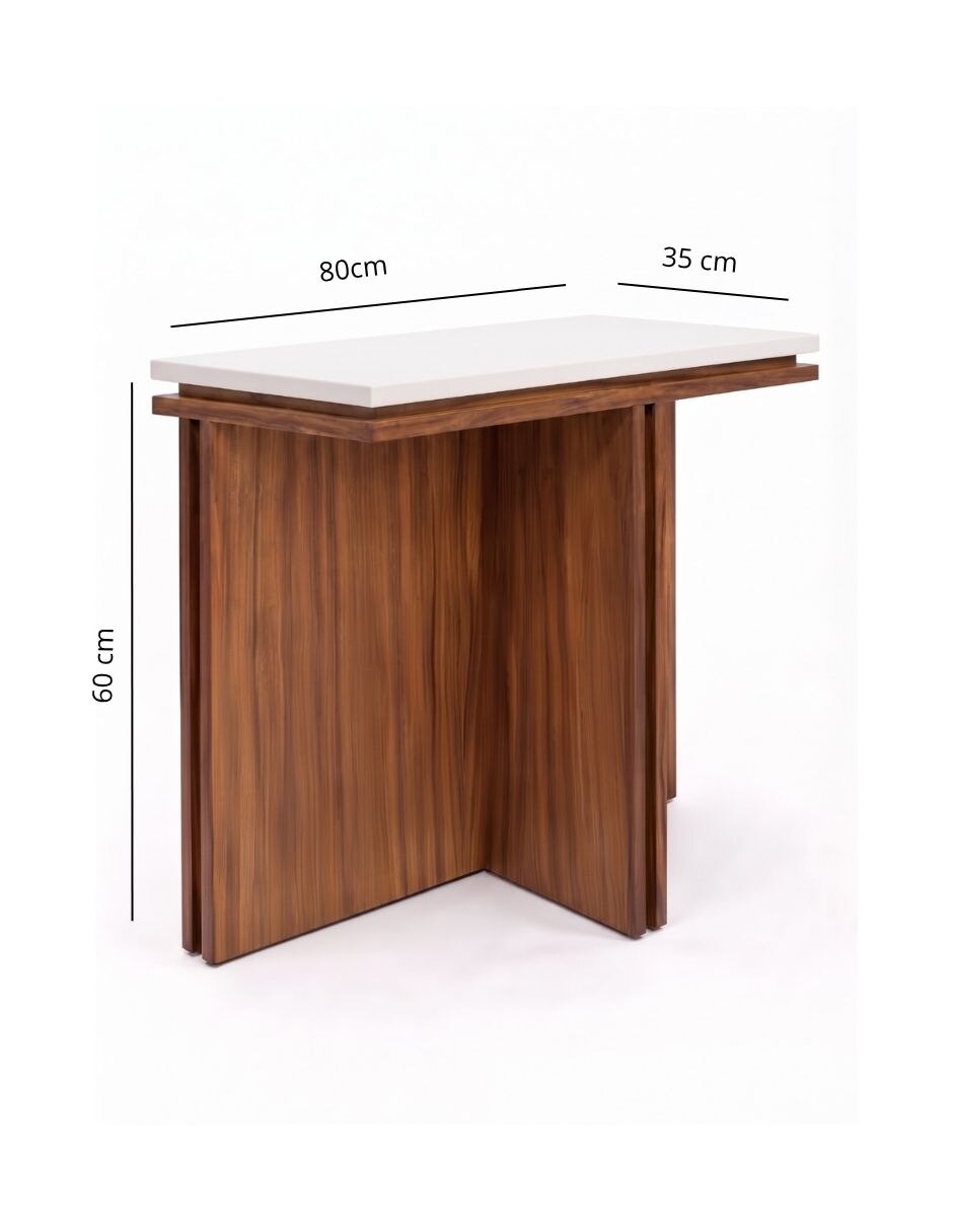 Mesa lateral No Nara Cuarzo de Madera