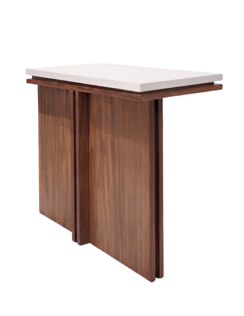 Mesa lateral No Nara Cuarzo de Madera