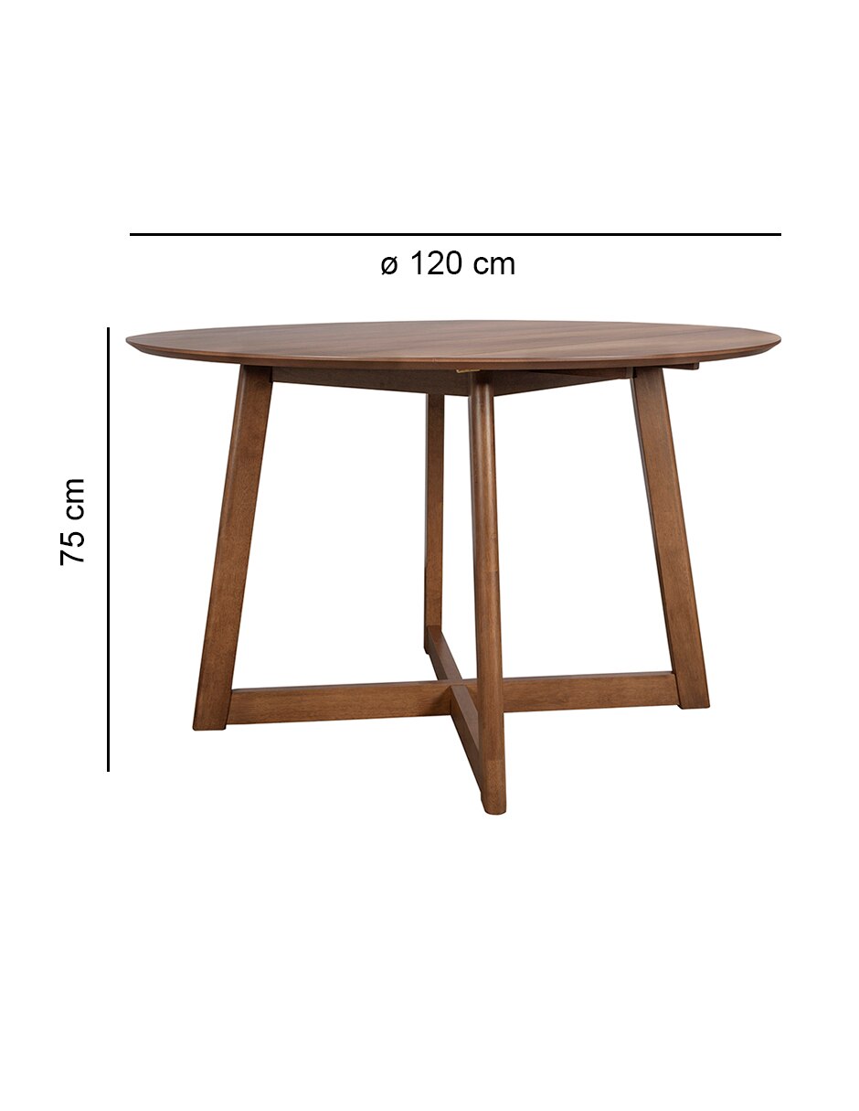 Mesa de comedor armable rum de madera 9