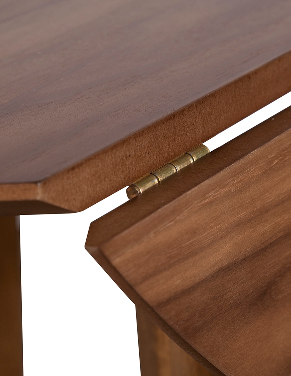 Mesa de comedor armable rum de madera 2