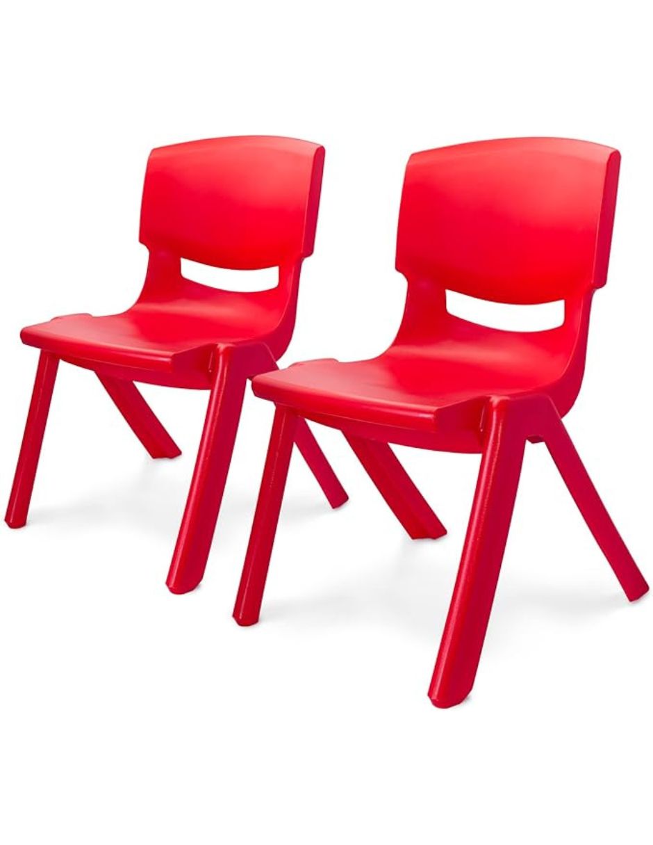 Set de sillas 2 piezas silla infantil de plástico 1
