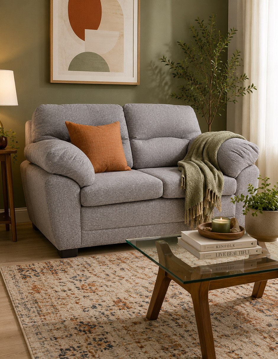 Love seat duv de tela 6