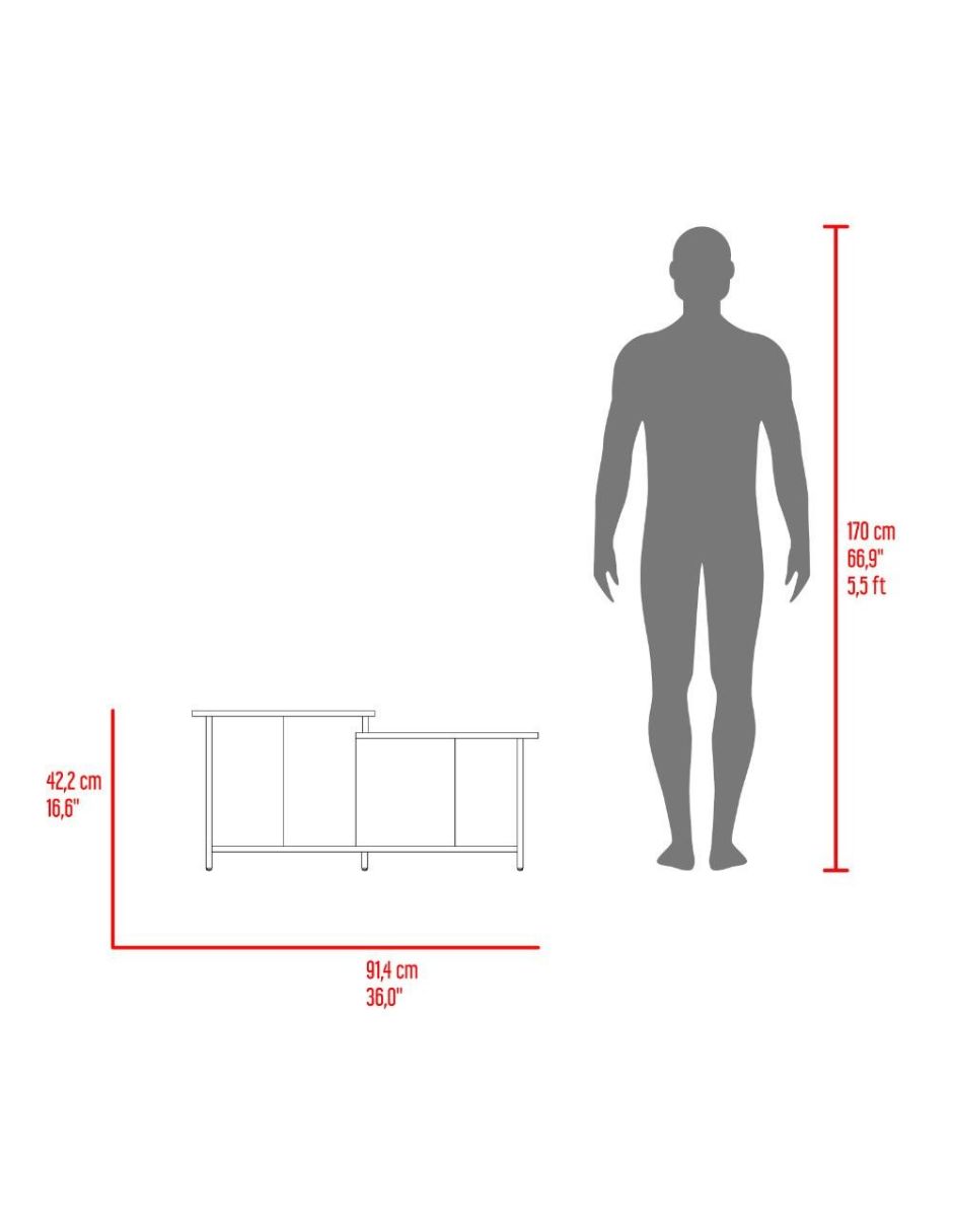 Mesa de centro armable de melamina 3