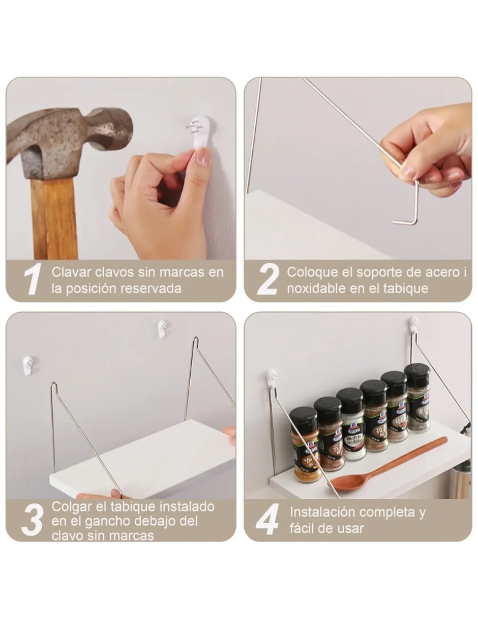 Set de repisas armable de madera