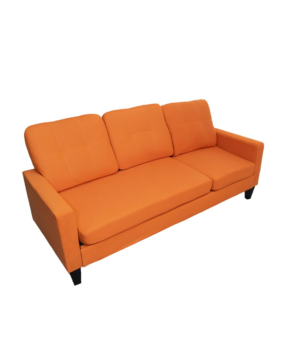 Sofá de madera y tela 11