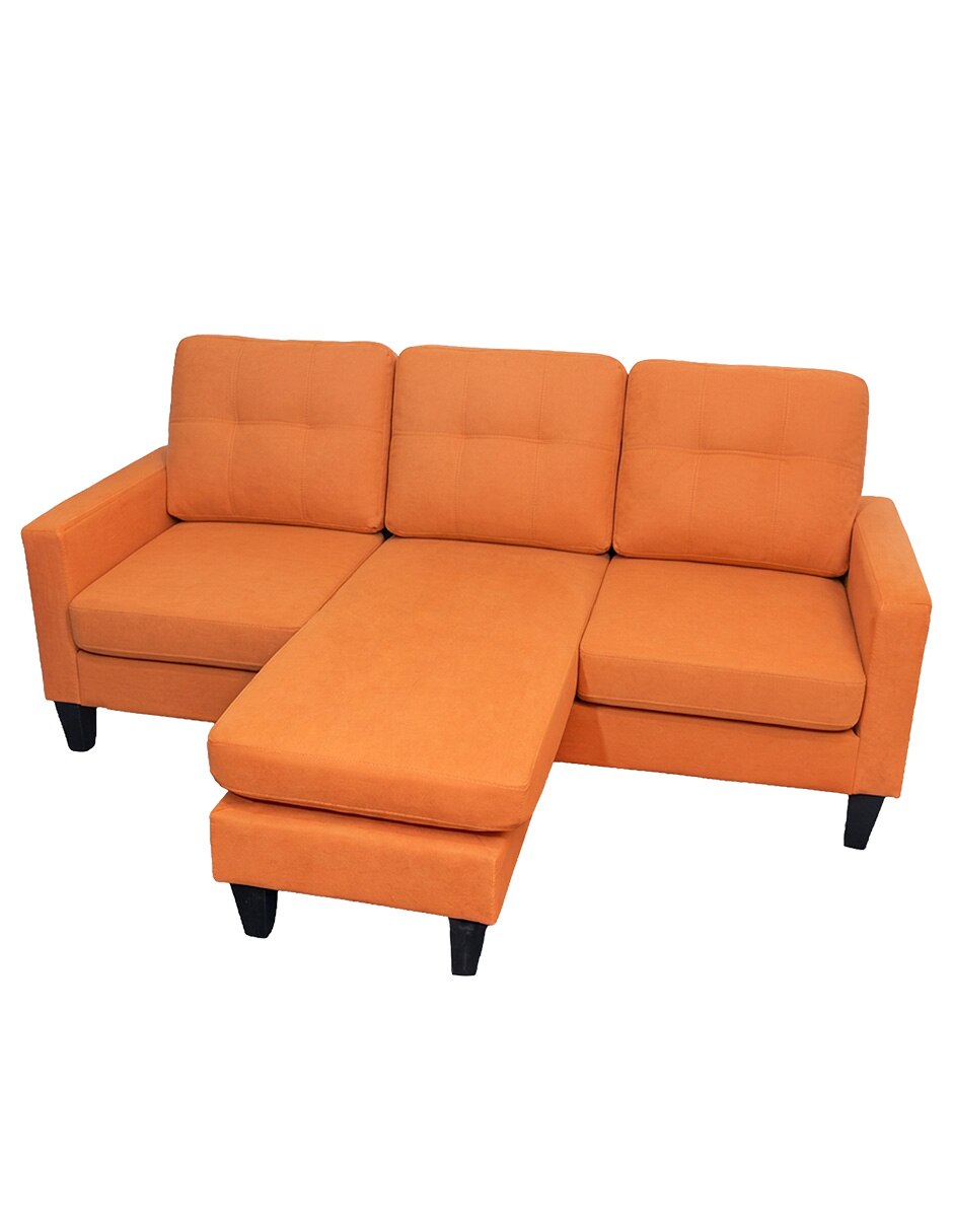 Sofá de madera y tela 7