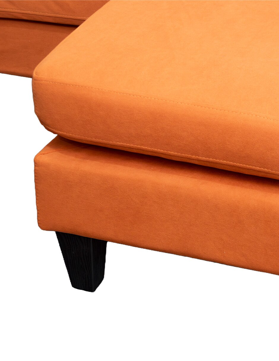 Sofá de madera y tela 9