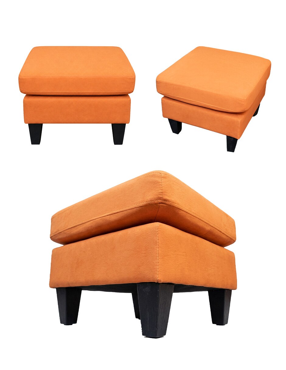 Sofá de madera y tela 10