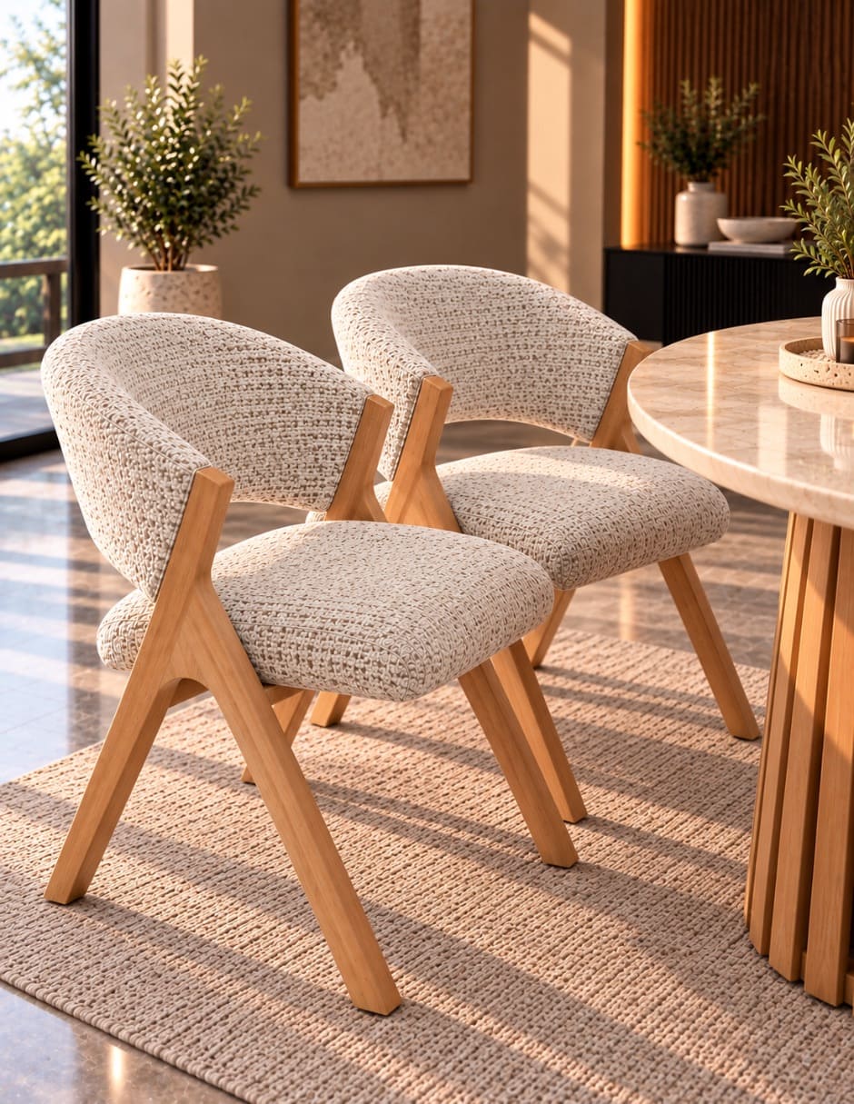 Juego de sillas 2 piezas italia natural de madera pino 5