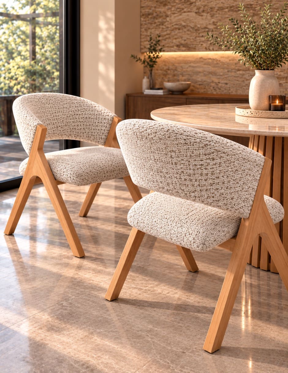 Juego de sillas 2 piezas italia natural de madera pino 3