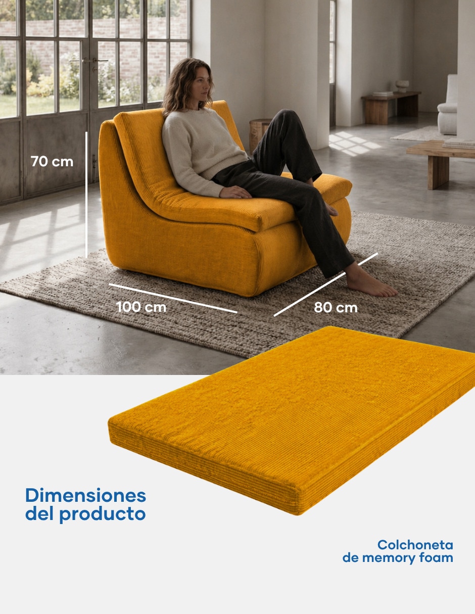 Sillón nova lux de espuma 8