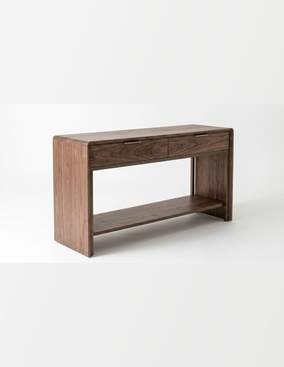 Consola muebles auxiliares de chapa madera