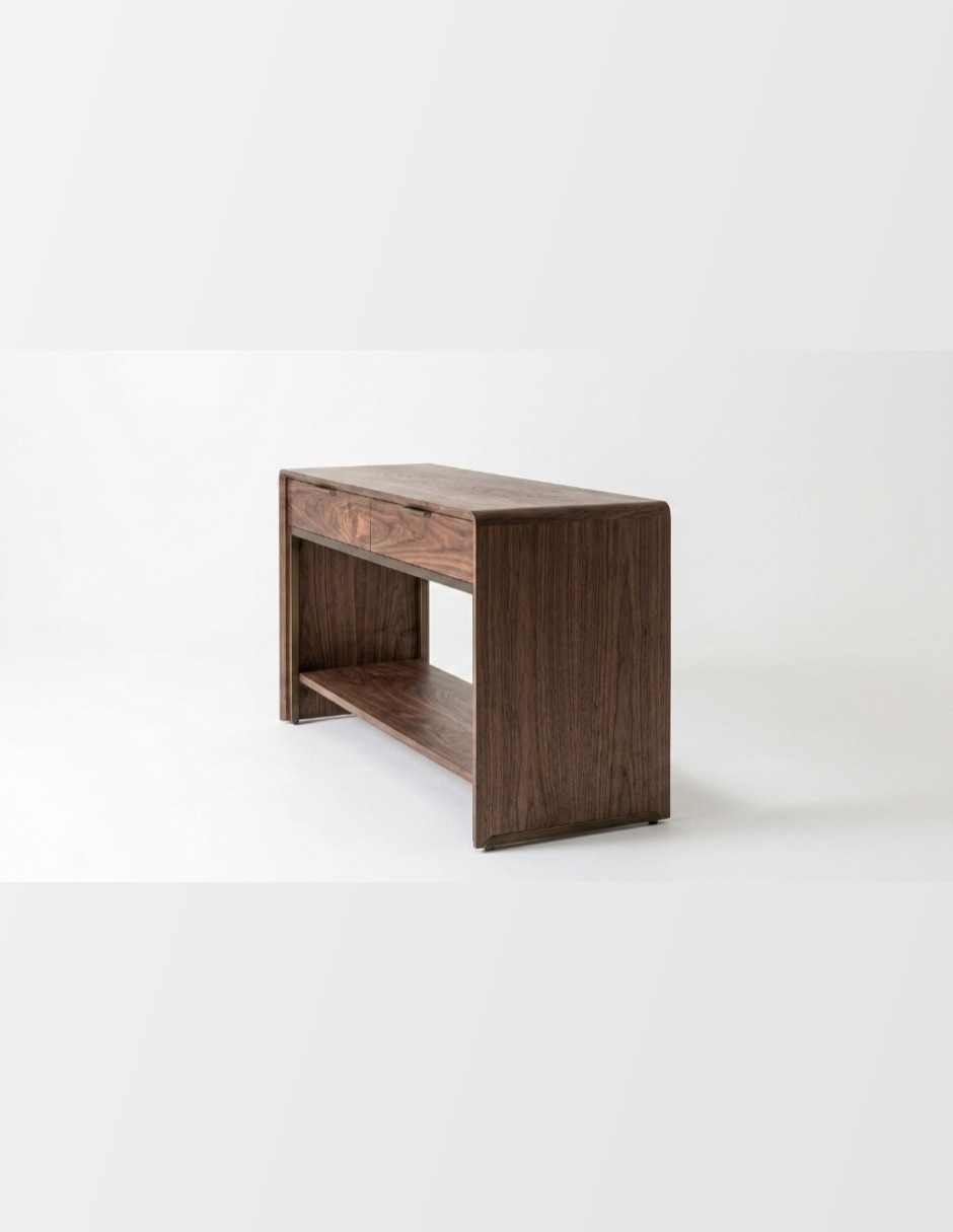 Consola muebles auxiliares de chapa madera 7