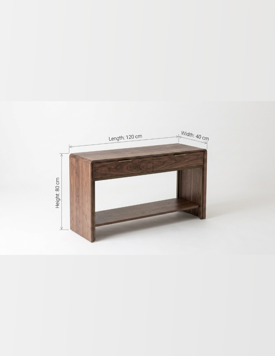 Consola muebles auxiliares de chapa madera 9