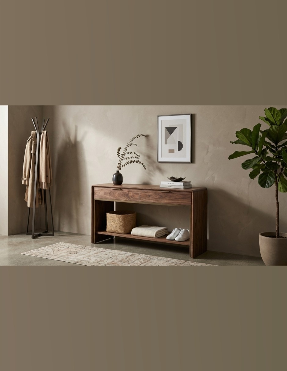 Consola muebles auxiliares de chapa madera 5