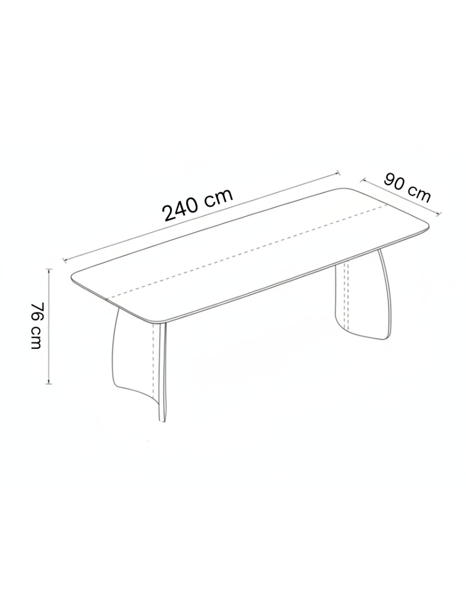 Mesa de comedor armable de aglomerado y mdf 8