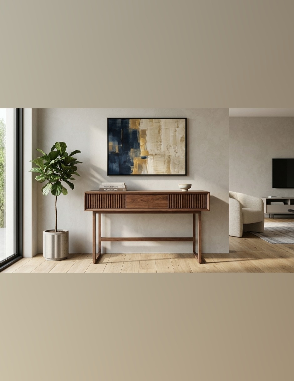 Consola muebles auxiliares de chapa madera 6