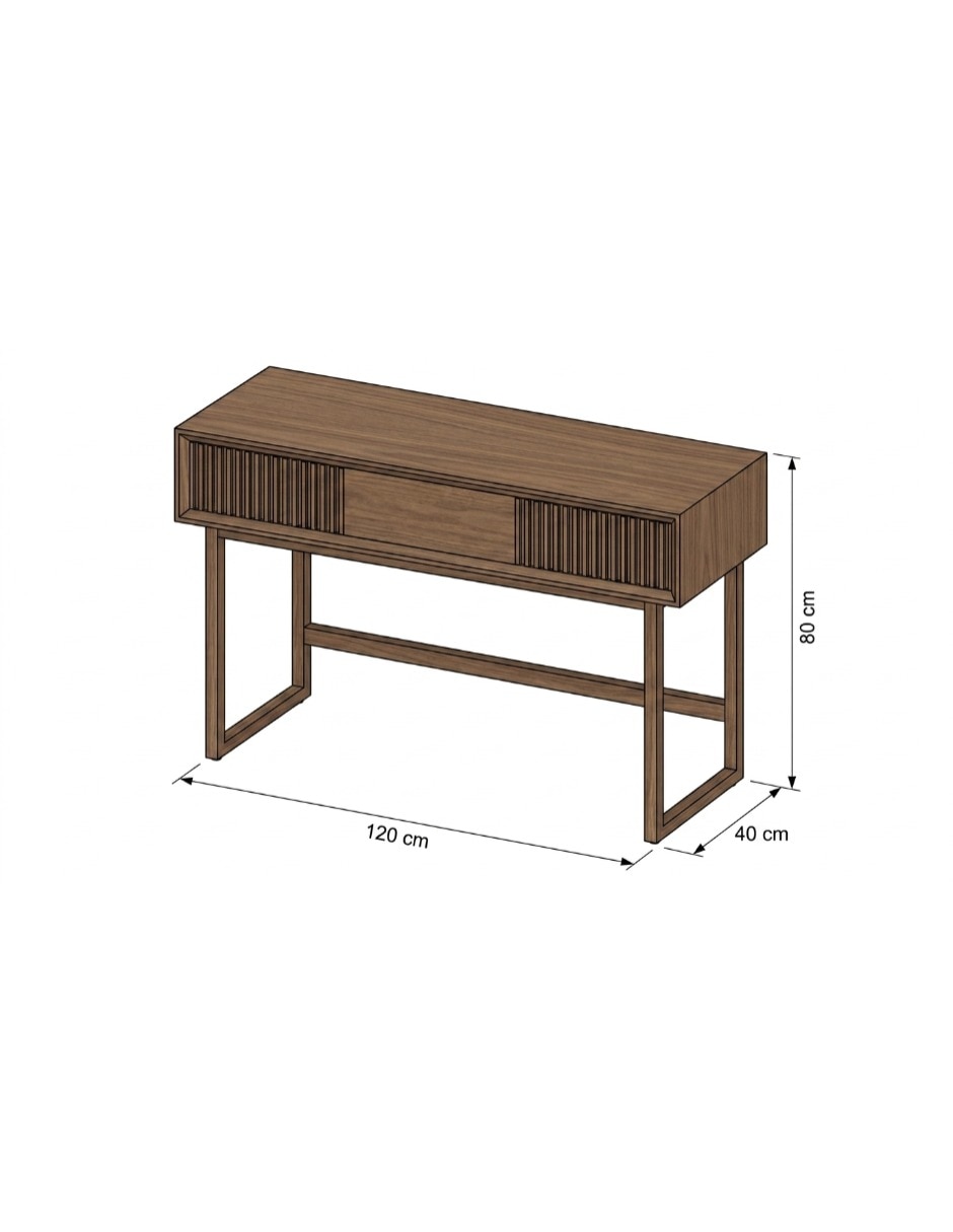 Consola muebles auxiliares de chapa madera 8