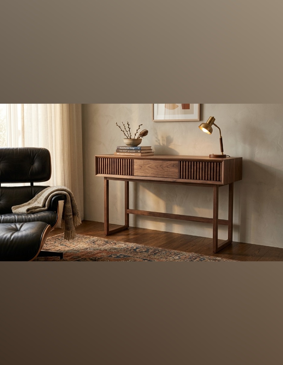 Consola muebles auxiliares de chapa madera 2