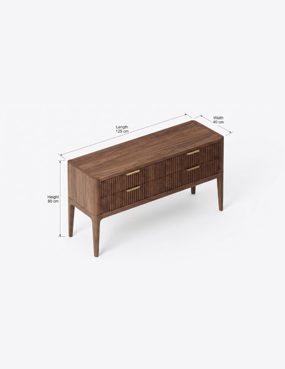 Consola muebles auxiliares de chapa madera 10