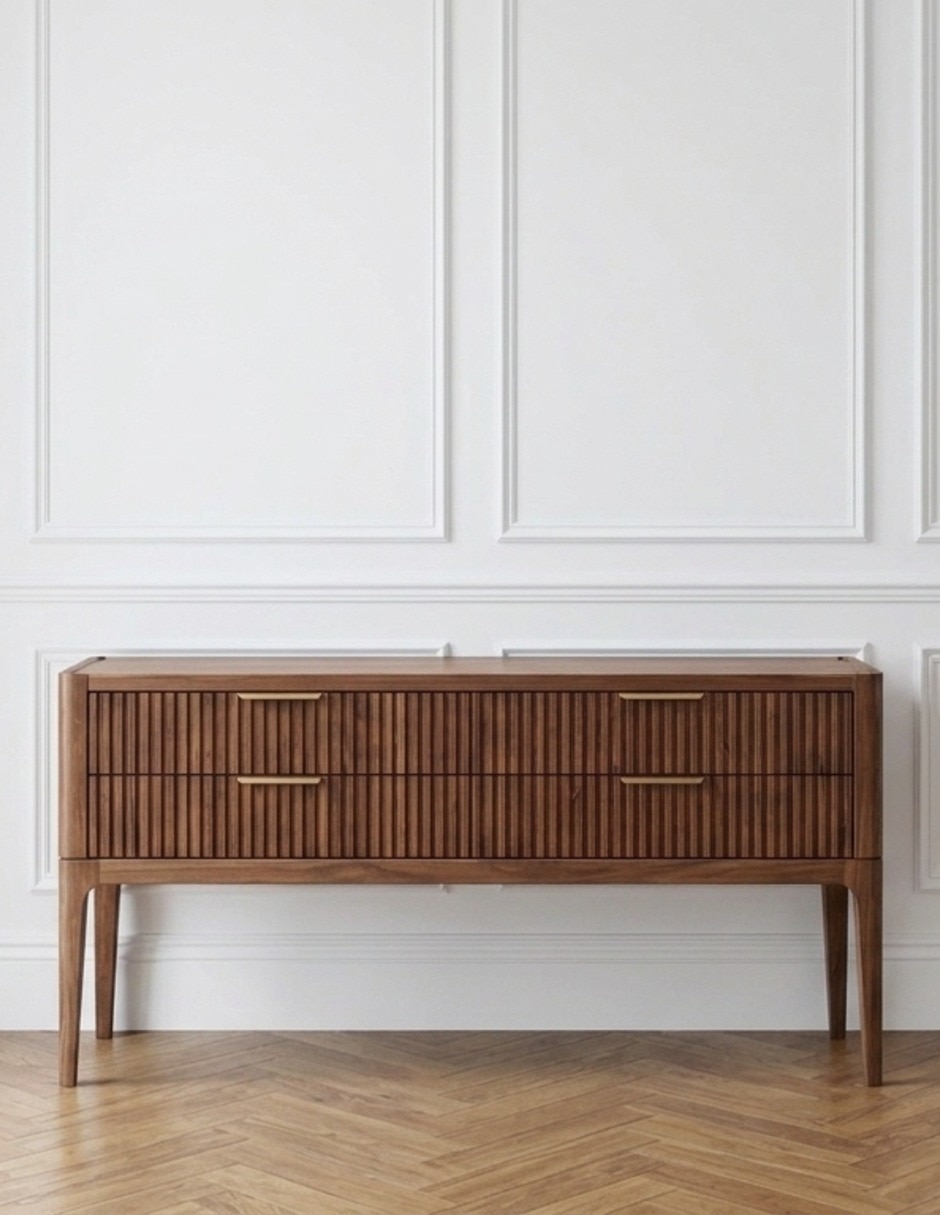 Consola muebles auxiliares de chapa madera 3