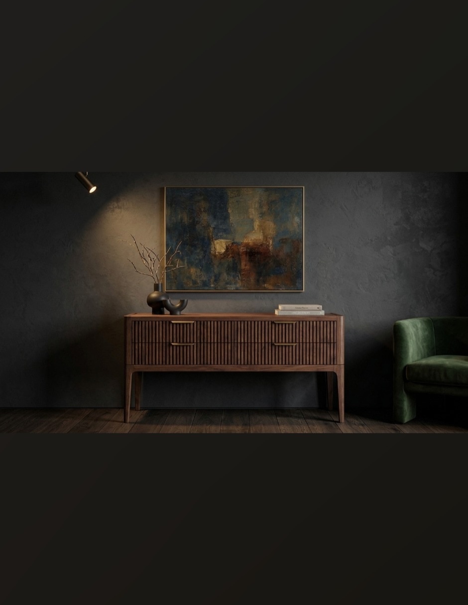Consola muebles auxiliares de chapa madera 9