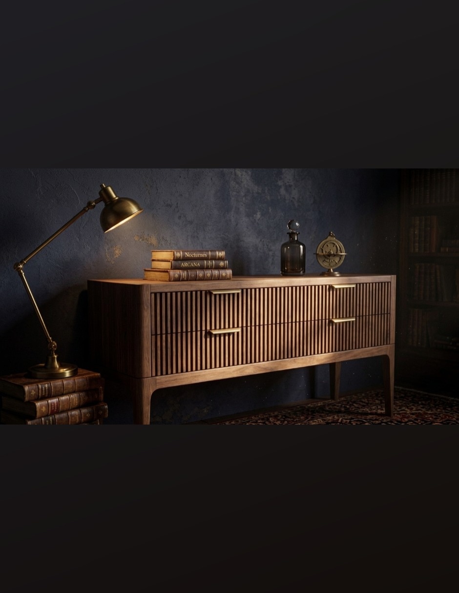 Consola muebles auxiliares de chapa madera 6