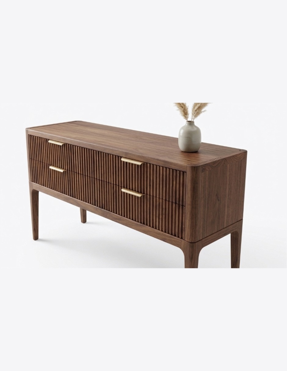 Consola muebles auxiliares de chapa madera 4
