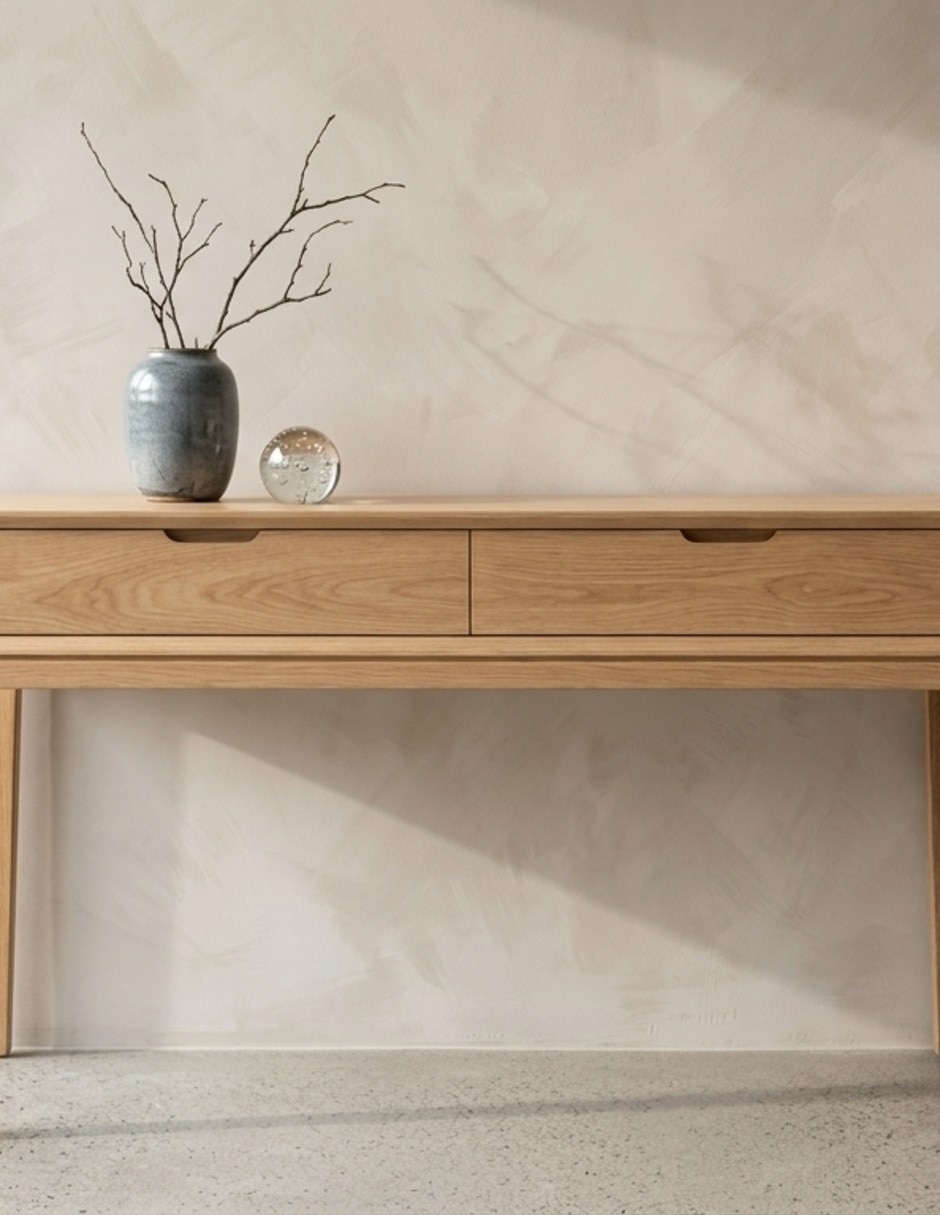 Consola mueble auxiliar de madera 5