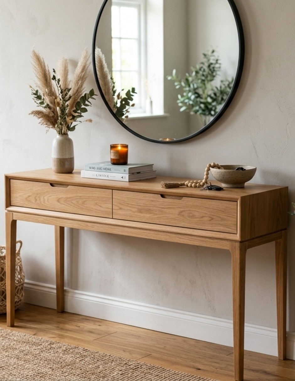 Consola mueble auxiliar de madera 4