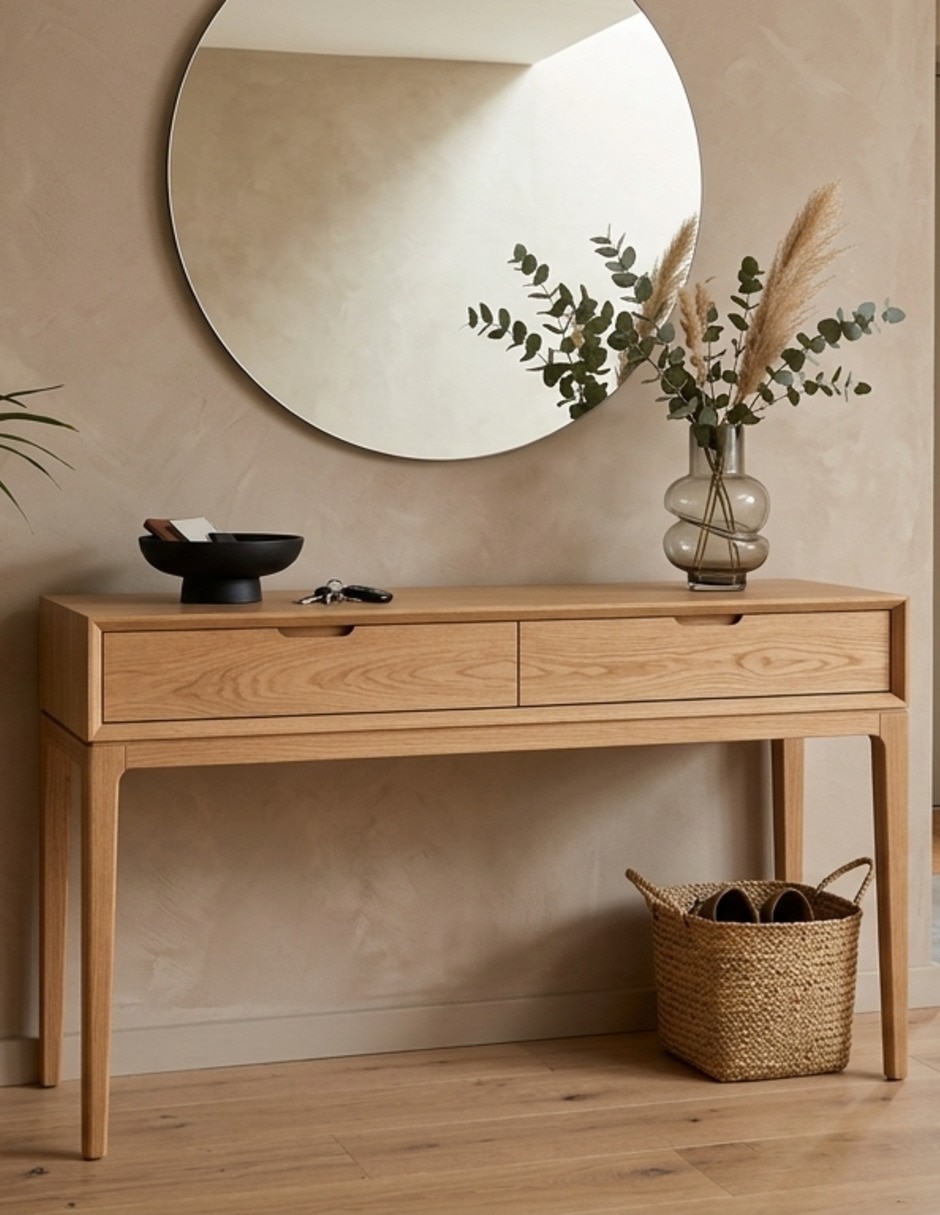 Consola mueble auxiliar de madera 3