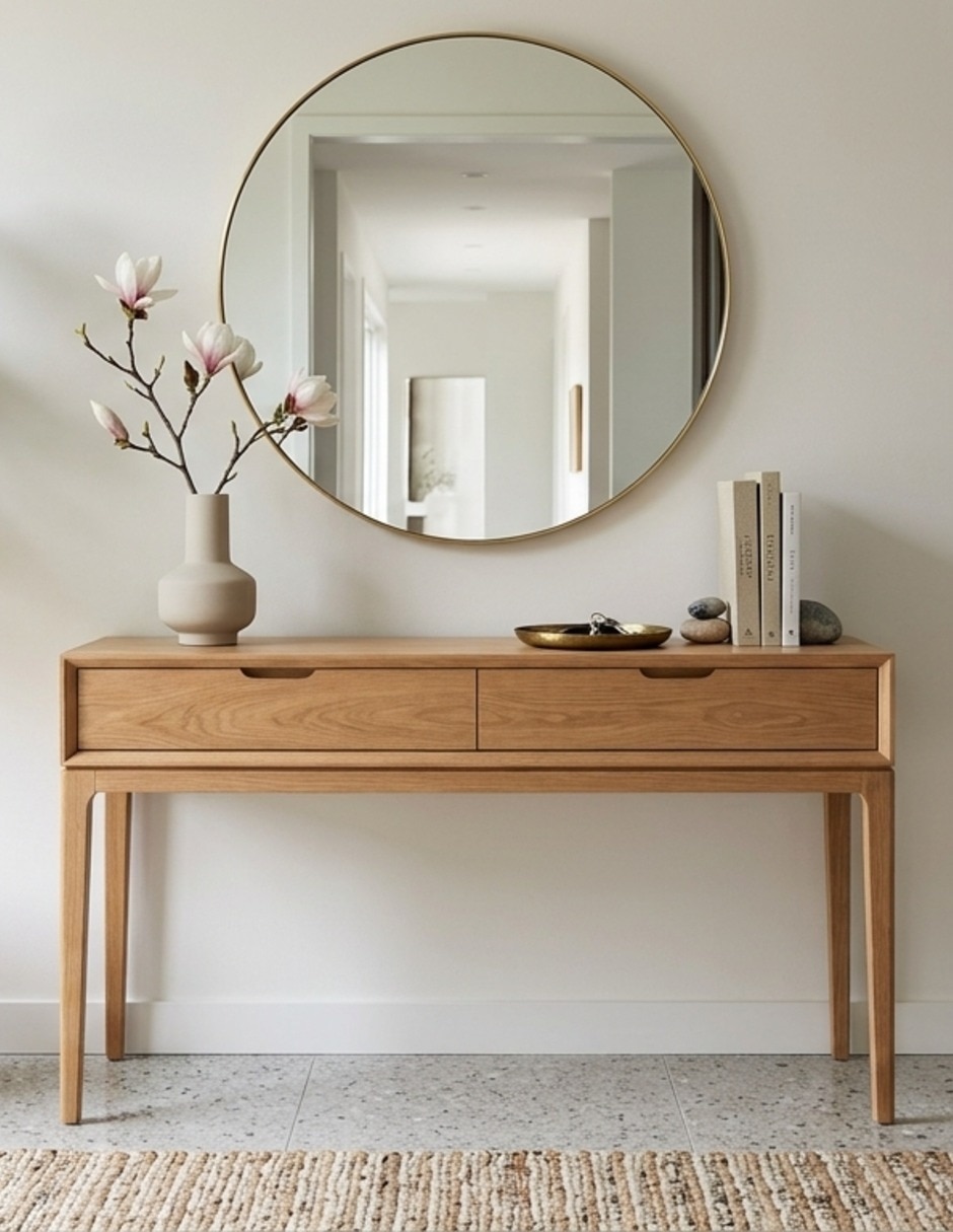 Consola mueble auxiliar de madera 2