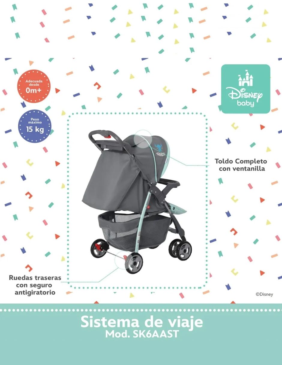 Carriola travel system stitch plegable 5