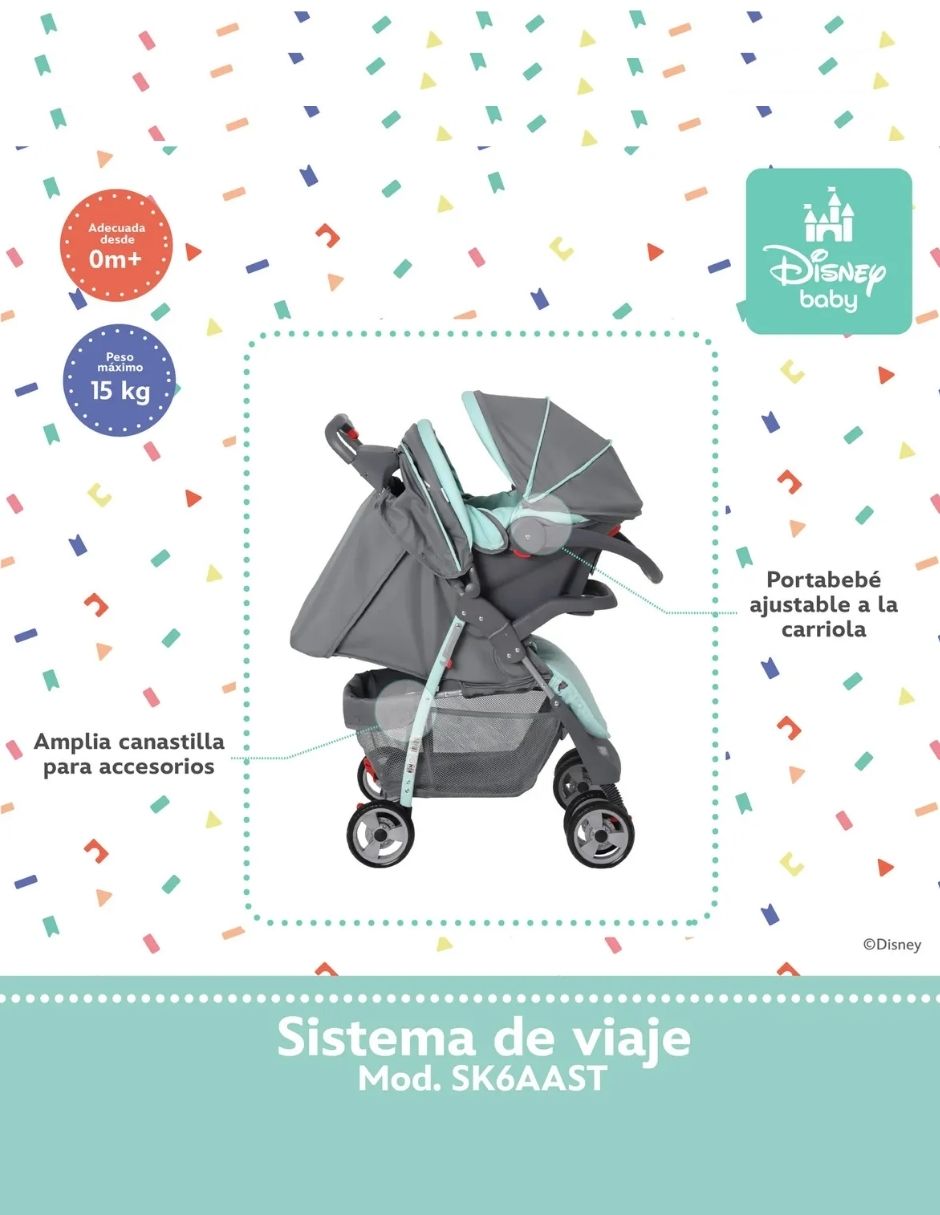 Carriola travel system stitch plegable 6