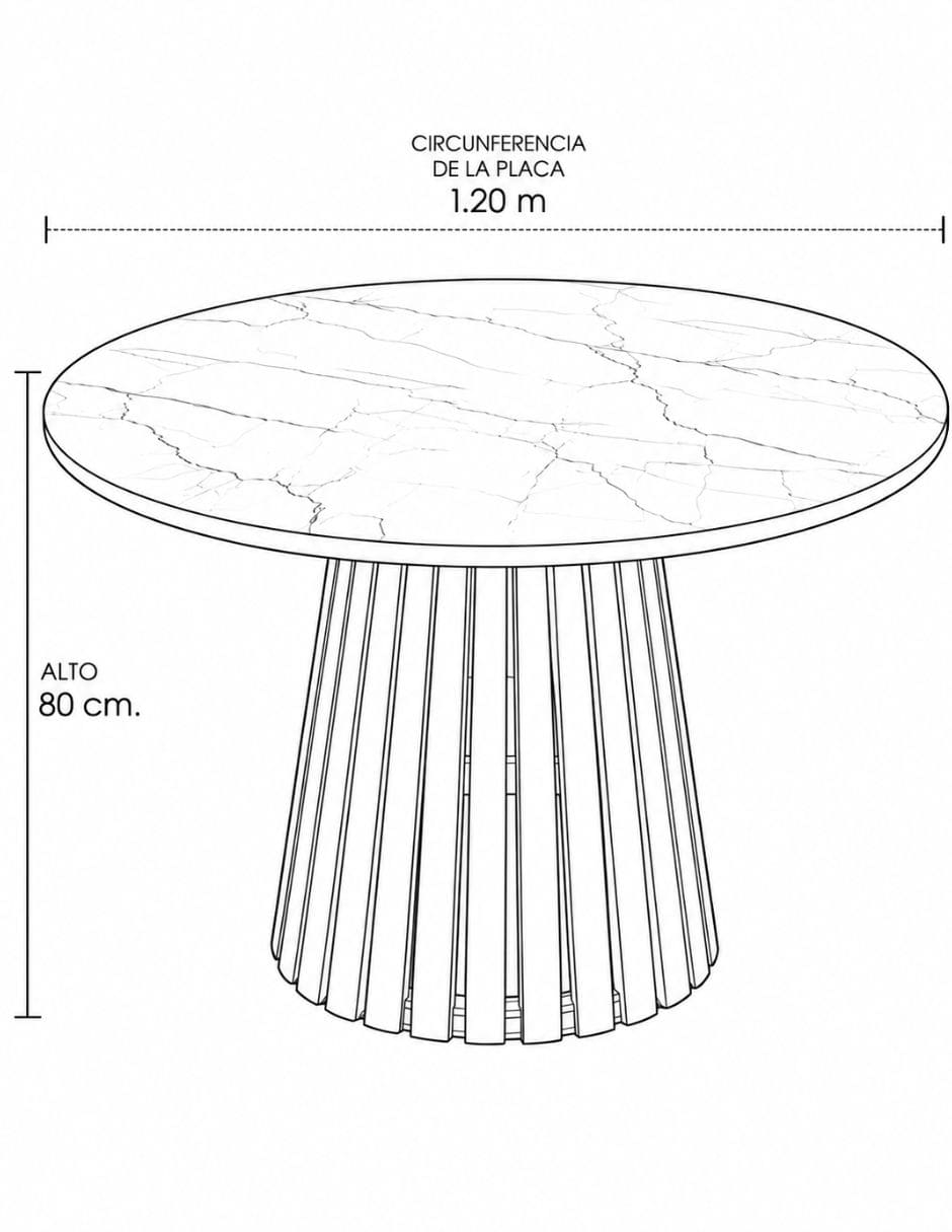 Comedor Italy para 4 persona de Mármol 12
