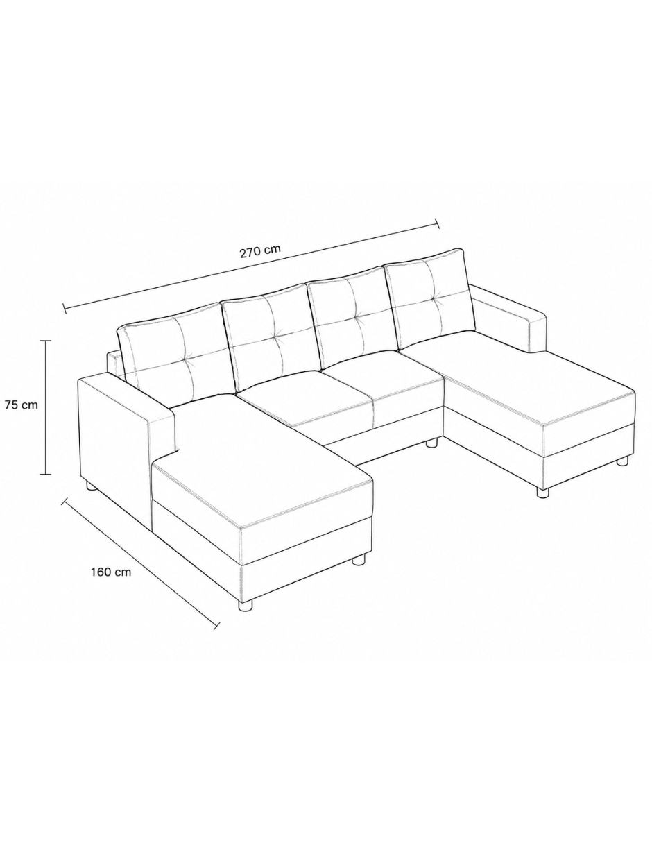 Sala modular luxor de tela 4