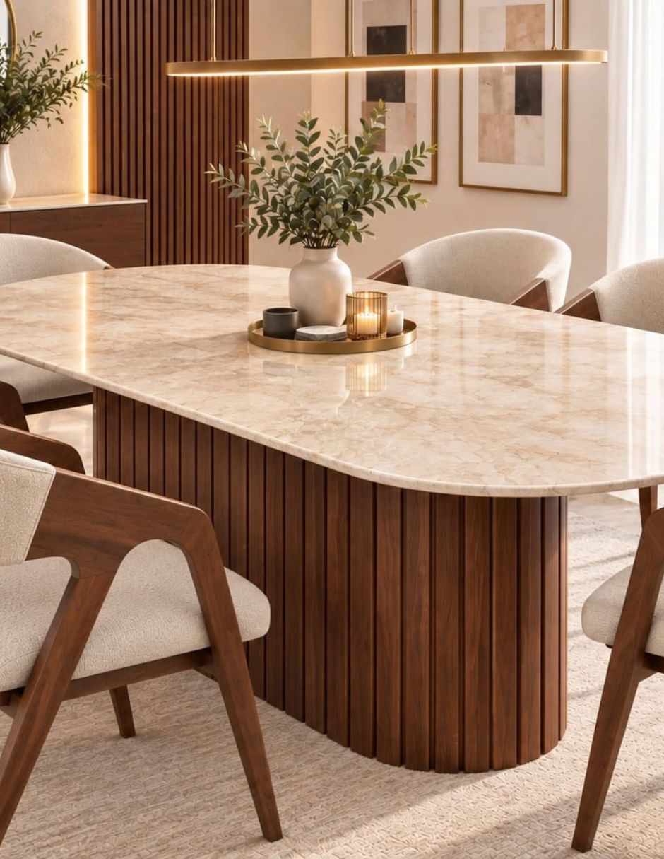 Comedor para 6 personas de mármol 4