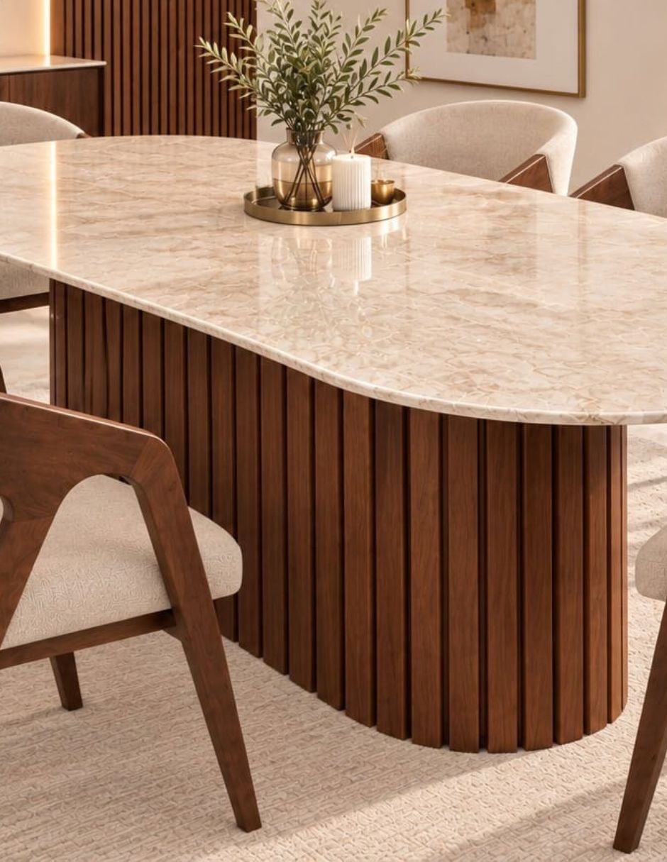 Comedor para 6 personas de mármol 2