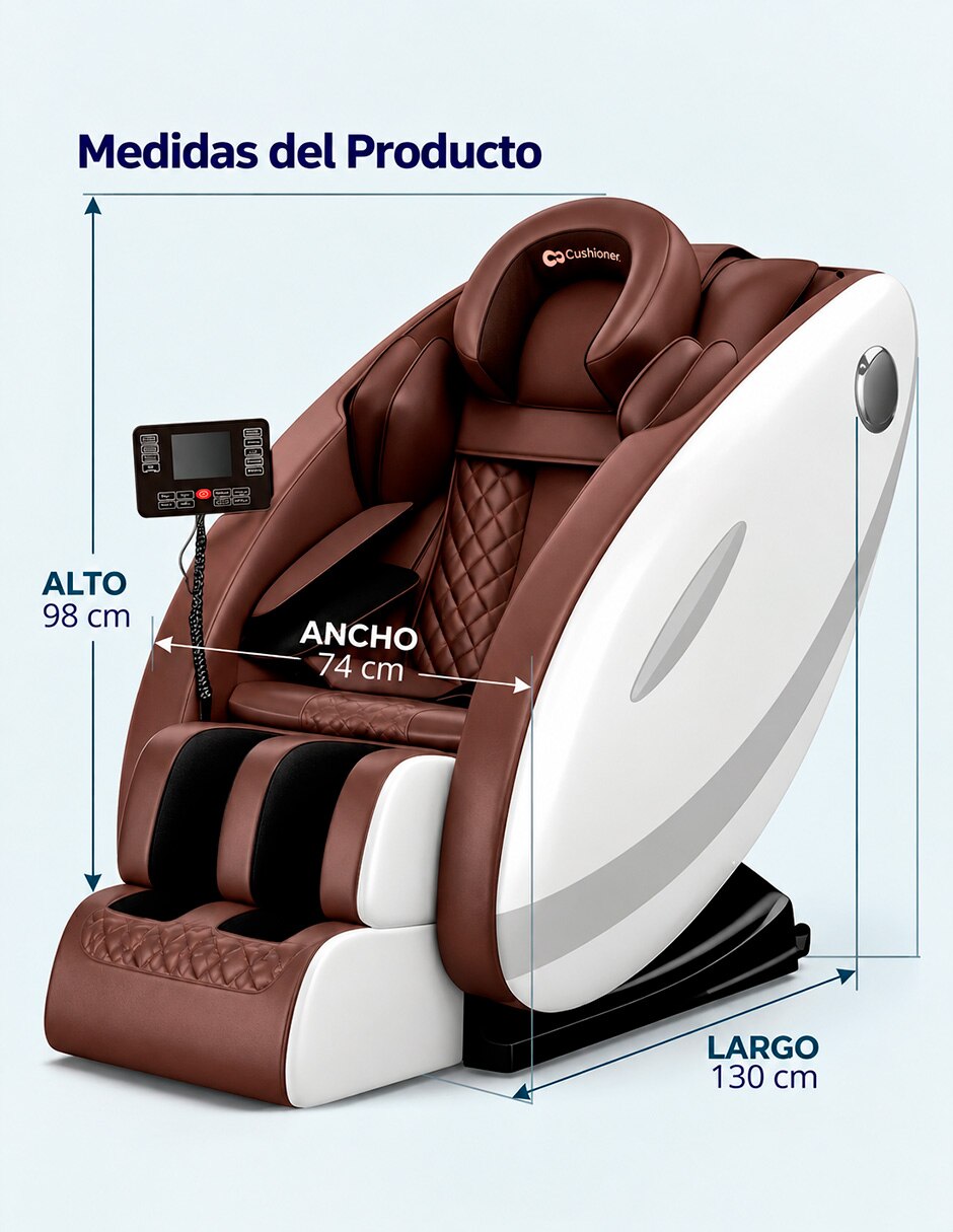 Sillón masaje Sillón de Masaje 8D Gravedad Cero de Cuerpo Completo BLUELANDER de Mezcla de materiales 5