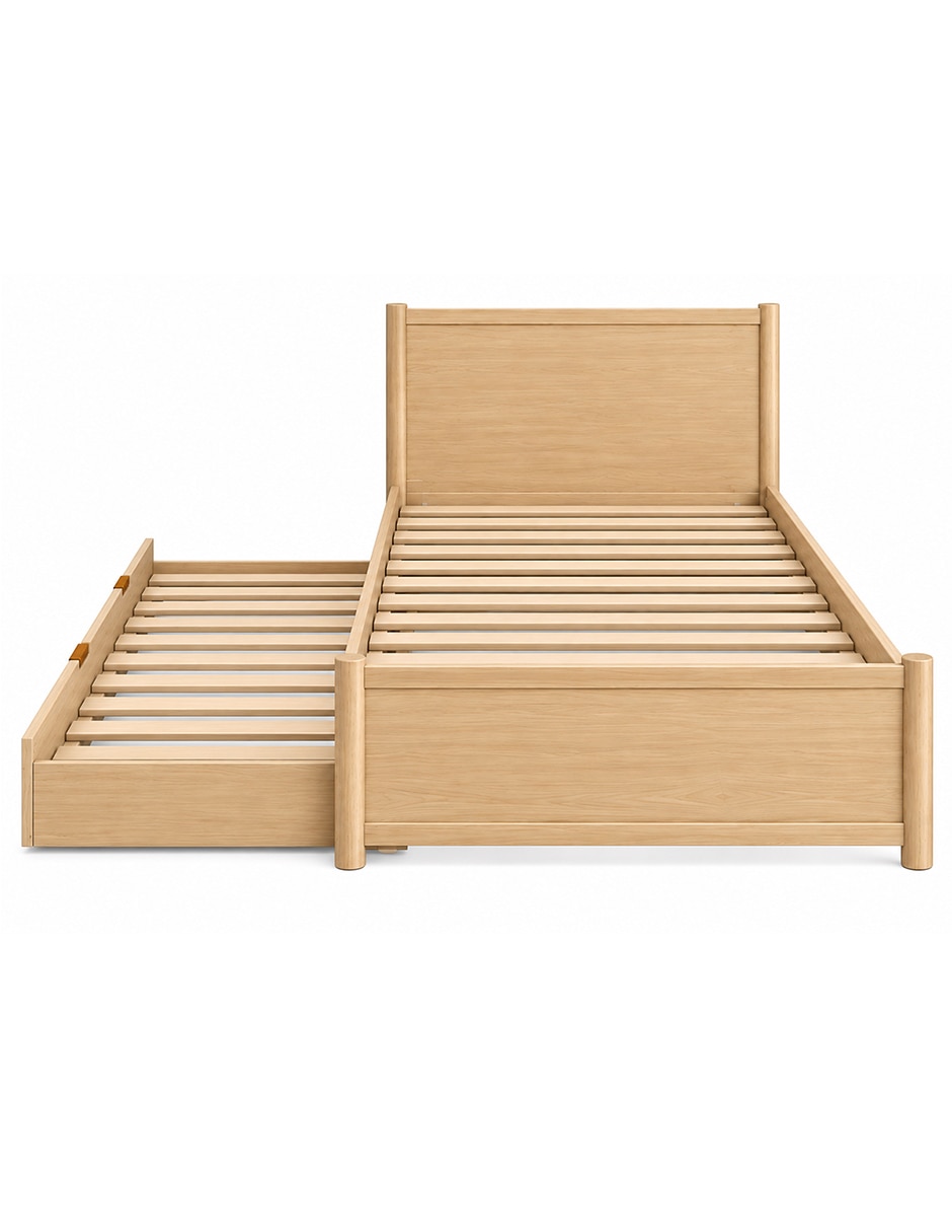 Base para cama armable de madera encino